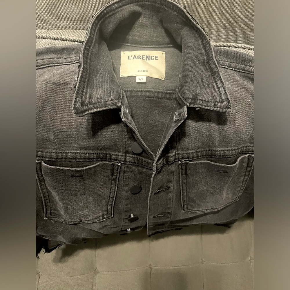 L’agence Zuma Cropped Denim Jacket